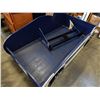 Image 2 : BLUE WOOD RACECAR KIDS BED ON CASTORS SINGLE SIZE