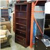 Image 2 : YOUNG AMERICA MAHOGANY BOOKSHELF - APPROX 79 INCH TALL