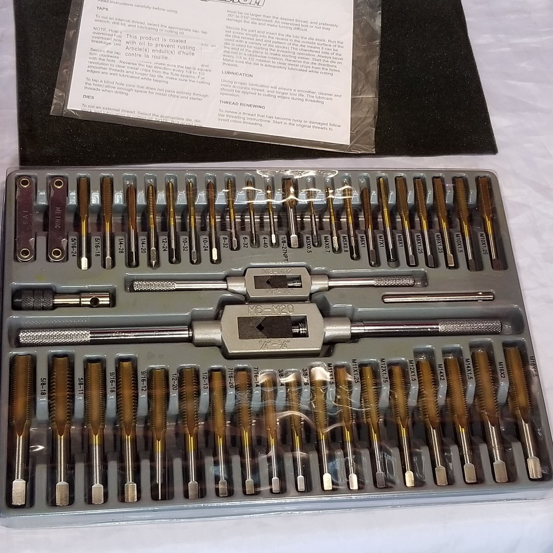 NEW MASTER CRAFT MAXIMUM TAP AND DIE SET