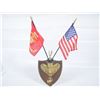 Image 15 : WWII Marine Corps Service Plaque w/ Flags