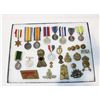 Image 1 : WWI/WWII British, Italian, French Medal & Badge