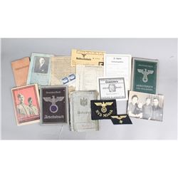 Lot of Nazi ID Books and Paper Goods