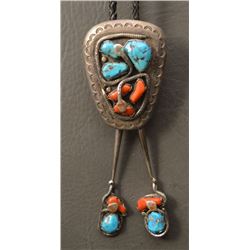 ZUNI INDIAN BOLO (GILBERT CALAVASA)