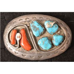 ZUNI INDIAN BUCKLE (GILBERT CALAVASA)