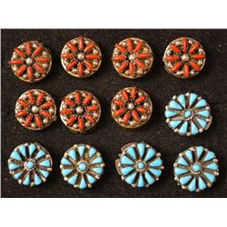 NAVAJO INDIAN BUTTON COVERS