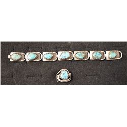 NAVAJO INDIAN BRACELET & RING