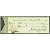 Image 1 : Statesman JERIMIAH WADSWORTH Signed cheque.
