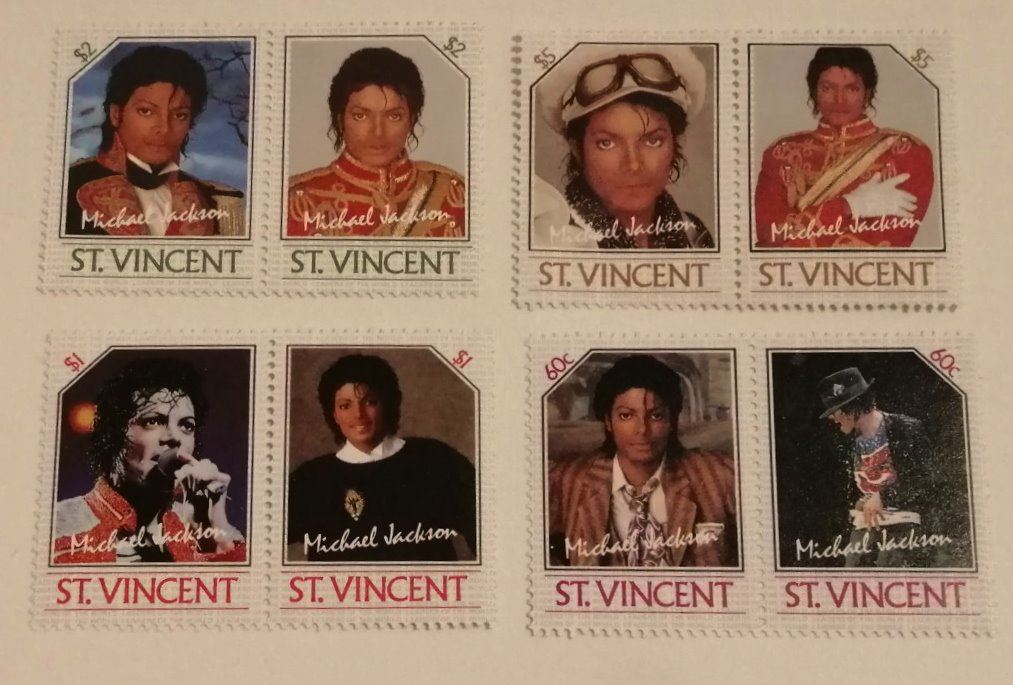 MICHAEL JACKSON ST VINCENT STAMPS