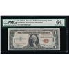 Image 1 : 1935A $1 Hawaii Silver Certificate PMG 64