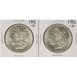 Lot of (2) 1902-O $1 Morgan Silver Dollar Coins