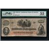 Image 1 : 1862-63 $100 Confederate States of America Note PMG 55