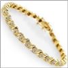 Image 1 : Plated 18KT Yellow Gold 0.52ctw Diamond Bracelet