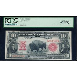 1901 $10 Bison Legal Tender Note PCGS 65PPQ