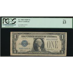 1928D $1 Silver Certificate PCGS 15