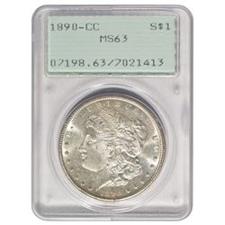 1890-CC $1 Morgan Silver Dollar Coin PCGS MS63