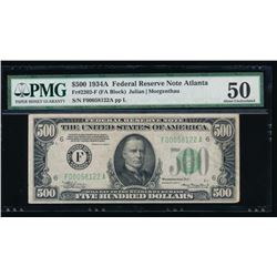 1934A $500 Atlanta Federal Reserve Note PMG 50