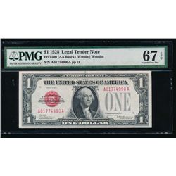 1928 $1 Legal Tender Note PMG 67EPQ