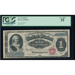 1886 $1 Martha Washington Silver Certificate PCGS 35