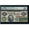 Image 1 : 1862 $2 Legal Tender Note PMG 58