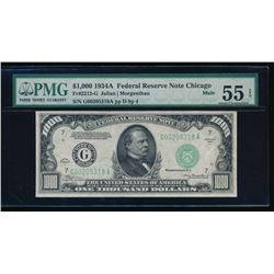 1934A $1000 Chicago Federal Reserve Note PMG 55EPQ