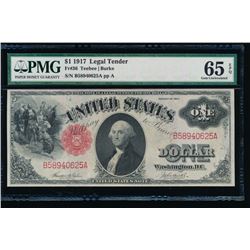 1917 $1 Legal Tender Note PMG 65EPQ