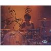 Image 1 : Tommy Lee Signed Motley Crue 8x10 Photo Inscribed "Hey" (Beckett COA)