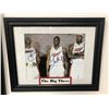 Image 1 : THE BIG THREE MULTI SIGNED FRAMED BASKETBALL PHOTO (BOSH, WADE & JAMES) W/ COA