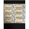 Image 1 : 1973 $1 UNCIRCULATED SEQUENTIAL CANADIAN BANK NOTES