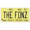 Image 1 : Henry Winkler Signed "The Fonz" Licence Plate w/ COA