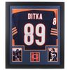 Image 1 : Mike Ditka Signed 31x35 Custom Framed Jersey (PSA COA)