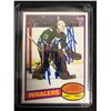 Image 1 : JOHN GARRETT SIGNED VINTAGE WHALERS HOCKEY CARD