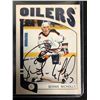 Image 1 : BERNIE NICHOLLS SIGNED VINTAGE OILERS HOCKEY CARD