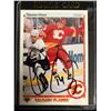 Image 1 : THEO FLEURY SIGNED 1990-91 UPPER DECK HOCKEY CARD