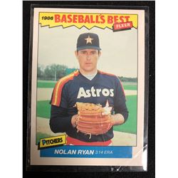 1986 FLEER BASEBALLS BEST #30 NOLAN RYAN MINT