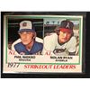 Image 1 : 1978 Topps Phil Niekro / Nolan Ryan 1977 Strikeout Leaders #206