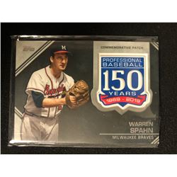 2019 Topps Update 150 Years Commemorative Patch #WS Warren Spahn