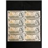 Image 1 : 1973 $1 UNCIRCULATED SEQUENTIAL CANADIAN BANK NOTES