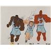 Image 1 : NIKE BASKETBALL SERIGRAPH CEL SIGNED BY PIPPEN, ROBINSON & MULLEN W/ COA