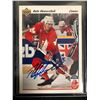 Image 1 : DALE HAWERCHUK SIGNED 1991-92 UPPER DECK HOCKEY CARD