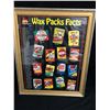 Image 1 : TOPPS 40 YEARS OF BASEBALL WAX PACKS FACTS FRAMED DISPLAY