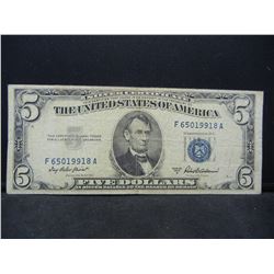 1953 A Five Dollar Silver Certificate
