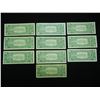 Image 8 : (10) 1957 One Dollar Silver Certificates, (6) 1957, (3) 57 A, (1) 57 B