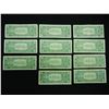 Image 8 : (11)1957 One Dollar Silver Certificates, (7) 57, (1) 57 A, (2) 57 B