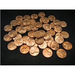 1973 P Choice BU Lincoln Cent Roll 50 Coins