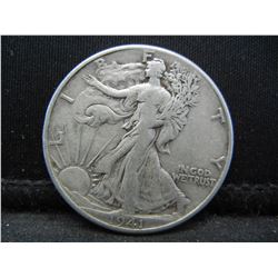 1941 Nice Details Walking Liberty Half Dollar