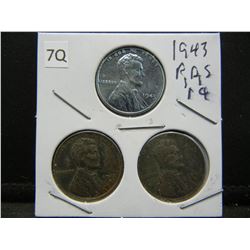 1943 PDS Lincoln Steel Cents