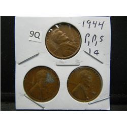 1944 PDS Lincoln Wheat Cents