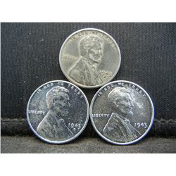 1943 PDS Lincoln Steel Cents