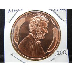 Copper Round .999 Lincoln Wheat