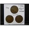 Image 1 : 1882, 1905, 07 Indian Head Cents